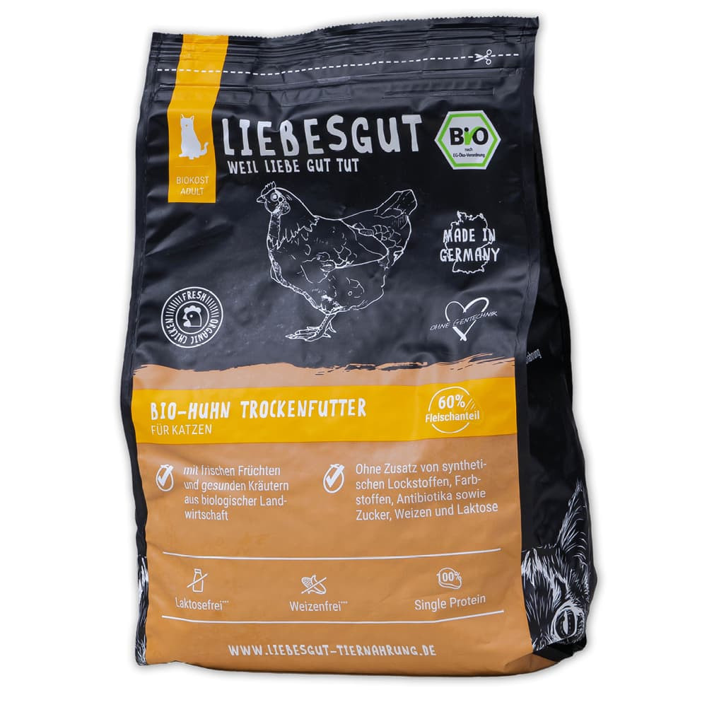 Hunde Trockenfutter Bio-Huhn 5kg von Liebesgut Tiernahrung