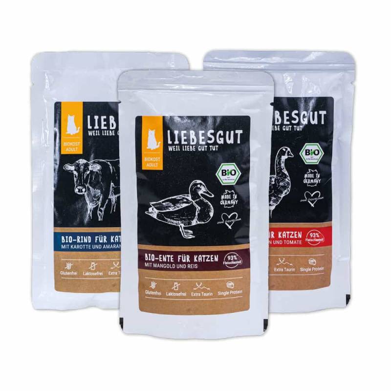 Probierpaket Katze Adult Small - 5%! von Liebesgut Tiernahrung