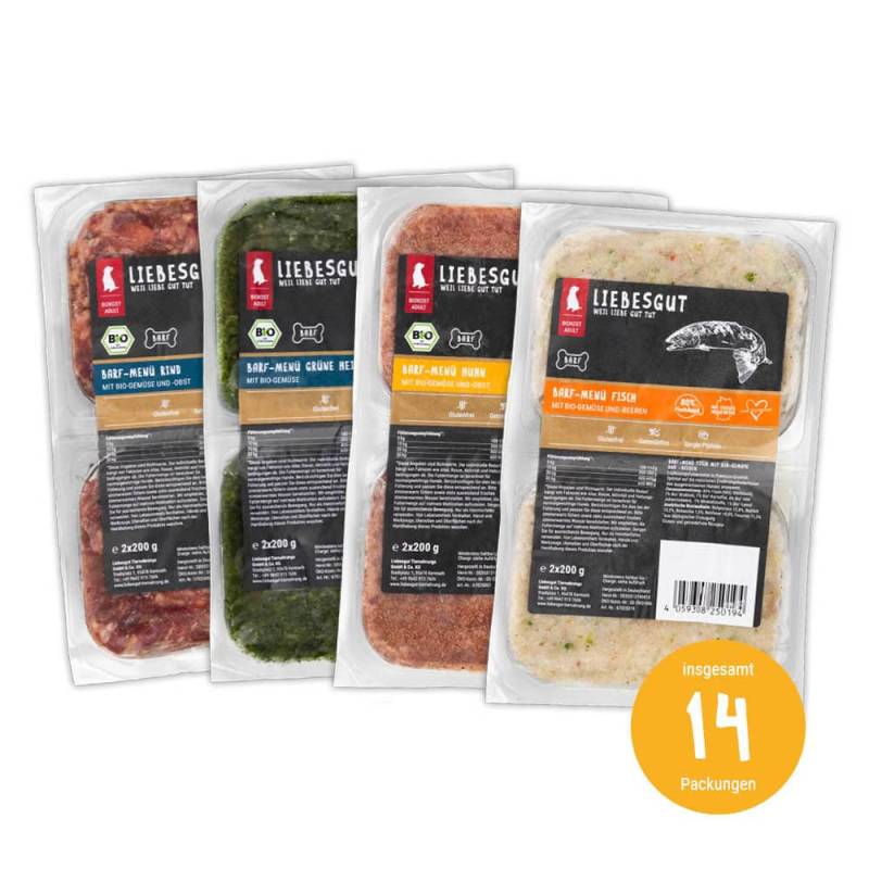 Probierpaket Barf Adult + Fisch von Liebesgut Tiernahrung