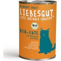 LIEBESGUT Biokost Adult 6x400g Bio Ente mit Mangold und Reis von Liebesgut