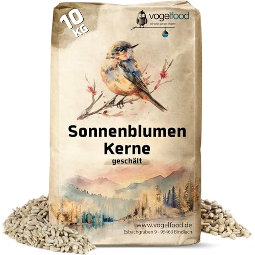 Liebesvogel für Wildvögel geschälte Sonnenblumenkerne 10kg für Wildvögel Beste Premiumqualität von Liebesvogel für Wildvögel