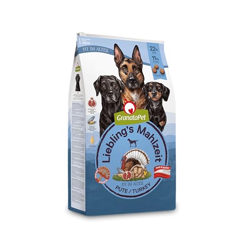 GranataPet Liebling's Mahlzeit Pute Senior, Trockenfutter für Hunde, Hundefutter ohne Getreide & ohne Zuckerzusätze, Alleinfuttermittel, 10 kg von GranataPet