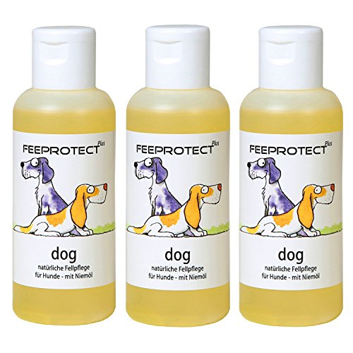 Lieblingshund Feeprotect Dog Plus Fellpflege 3 x 100ml Flasche - 100% natürlicher Schutz und Pflege von Lieblingshund