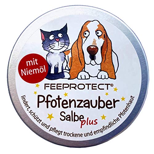 Lieblingshund Feeprotect Pfotenzauber Pfotensalbe Plus - mit Niemöl für Hunde und Katzen 50ml Aludose von Lieblingshund