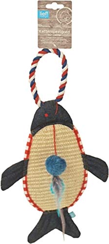 Lief! Krabplank Vis Uni Met Catnip Blauw/Rood - 44X23 cm von Lief