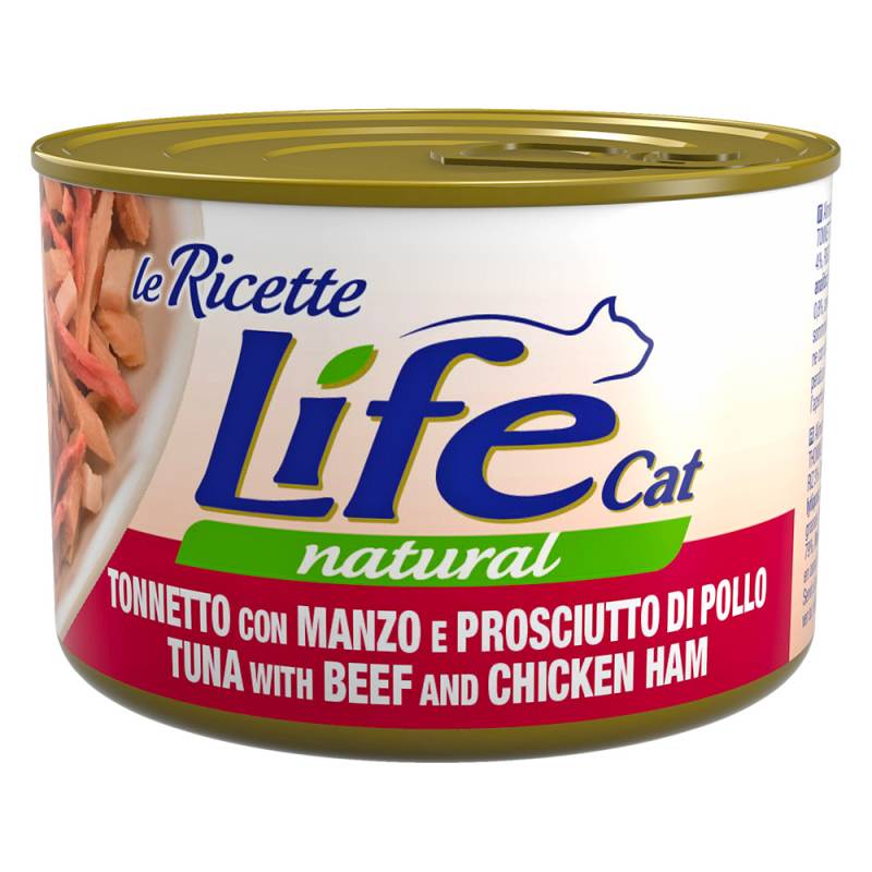 Sparpaket Life Cat "Le Ricette" 12 x 150 g - Thunfisch, Rindfleisch, Schinken von Life Cat Natural