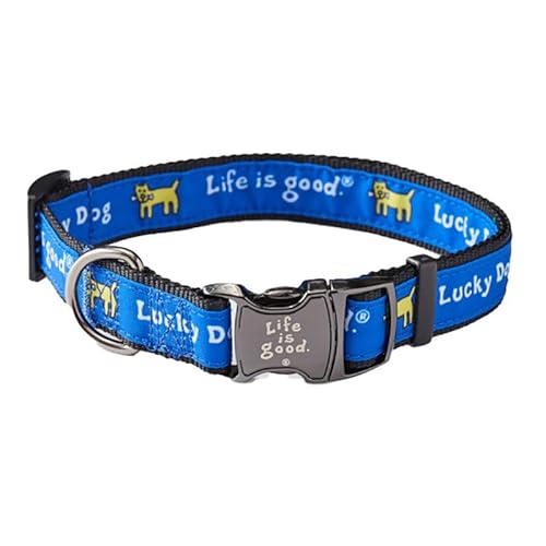 Life Is Good. Rocket Hundehalsband, Königsblau (Medium) von Life Is Good