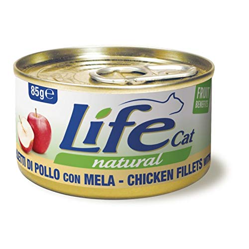 Life Cat Natural Hähnchenfilets mit Apfel, Dose 85g von Life