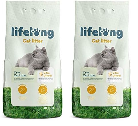 Amazon-Marke - Lifelong Klumpende Mais Katzenstreu, Unparfümiert, 10L (1er-Pack) (Packung mit 2) von Lifelong