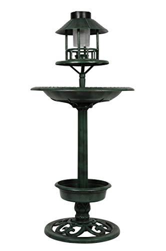 110cm Outdoor Vogel Brunnen Tränke hotel solar licht LED ArtNr. 29177 von Lifetime Garden