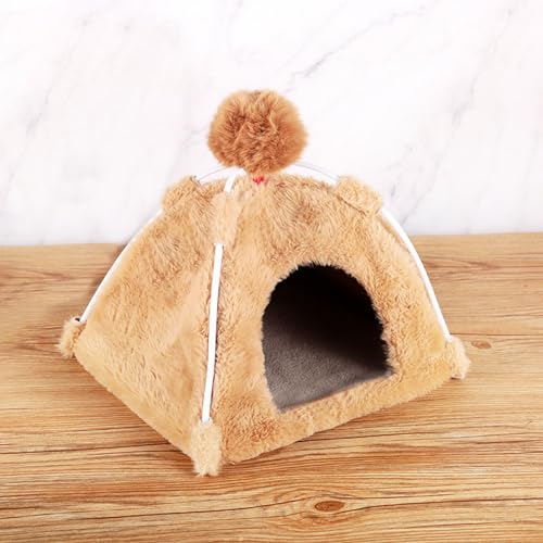 Lifup Winter Warm Vogelnest Haus, Plüsch Haustier Vogelkäfig Käfig Hamster Haus Papagei BettVogelnest Hütte Zelt Bett für Ara Wellensittiche Nymphensittiche Kakadu Kanarienvögel Braun L von Lifup