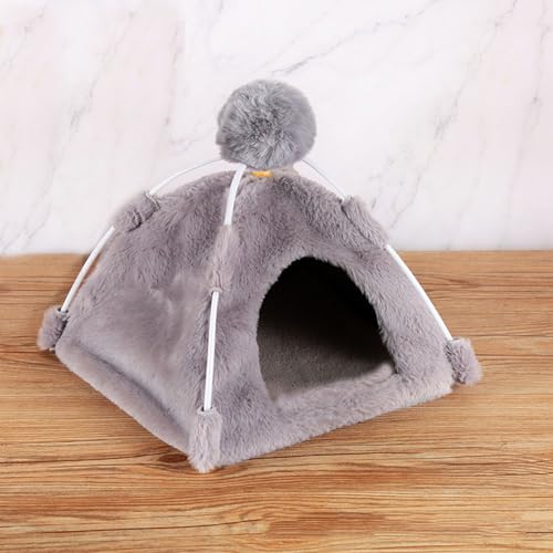 Lifup Winter Warm Vogelnest Haus, Plüsch Haustier Vogelkäfig Käfig Hamster Haus Papagei BettVogelnest Hütte Zelt Bett für Ara Wellensittiche Nymphensittiche Kakadu Kanarienvögel Grau L von Lifup