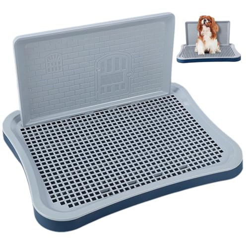 Hundeköpfchen, abnehmbares Mesh Hundedrüsenschachtel mit Wandsäule, Nicht rutsches tragbares Innentöpfchen-Trainingspiegelhalter für kleine und mittlere Hunde, Tablett, Katzentoilette Hundeköpfchen, abnehmbares Mesh Hundedrüsenschachtel mit Wandsäule, Nicht rutsches tragbares Innentöpfchen-Trainingspiegelhalter für kleine und mittlere Hunde, Tablett, Katzentoilette von Ligeinsrk