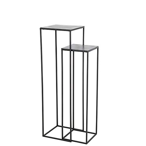 Pillar S/2 max 35x35x120 cm Boca raw Lead ant-matt Black von Light & Living