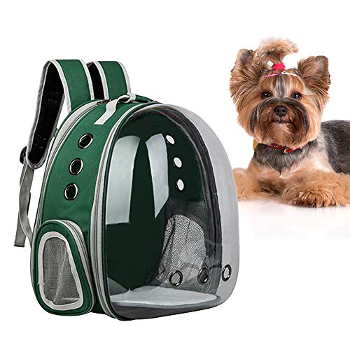 Lightakai - Haustierrucksack, Tragbar Haustierrucksack Raumkapsel Transparent Faltbar Raumkapsel Haustierrucksack Transportbox für Katzen & Hunde, Grün von Lightakai