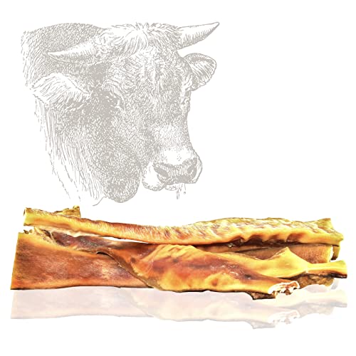 Ligo Natural Snack Barf 100% getrocknetes Rindfleisch Kopfleder, hochwertiges natürliches Hundefleisch, ohne Konservierungsstoffe und GVO, 500 g-20 cm (Rindkopfhaut) von Ligo
