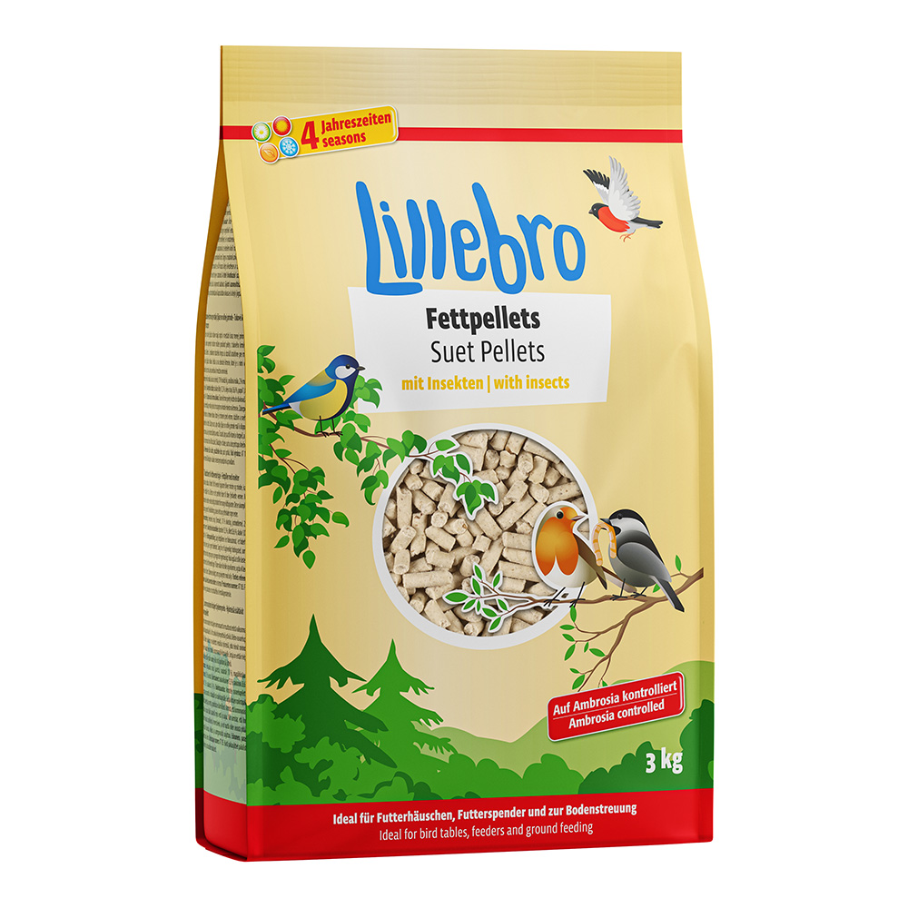 Fettpellets mit Cranberries oder Insekten zum Probierpreis! - 3 kg mit Insekten von Lillebro