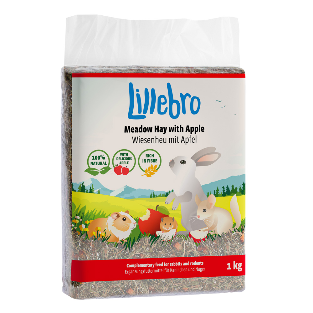 Lillebro Wiesenheu für Nager und Kaninchen Sparpaket Karotte- 3 x 1 kg von Lillebro