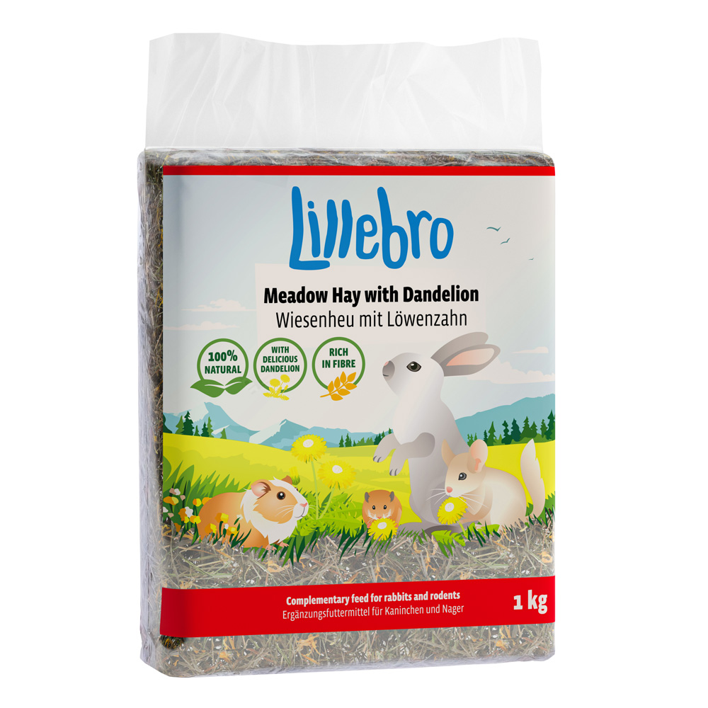 Lillebro Wiesenheu mit Apfel, Löwenzahn oder Karotte - Wiesenheu mit Löwenzahn 1 kg Lillebro Wiesenheu mit Apfel, Löwenzahn oder Karotte - Wiesenheu mit Löwenzahn 1 kg von Lillebro