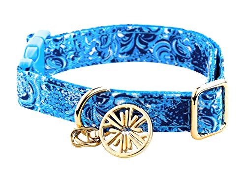 Lilly Pulitzer Mermazing Hundehalsband, verstellbar, niedlich, strapazierfähig, Segeltuch, mit Schnappverschluss und Ring für Leine/Etikett, Blau von Lilly Pulitzer