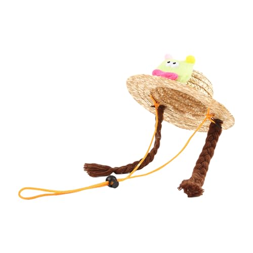 Lily Brown Haustier Outdoor Für Sunbonnet Custume Outfit Teufel Sport Sonnenhut Mit Zöpfen Und Riemen Outfit Für Haustier von Lily Brown