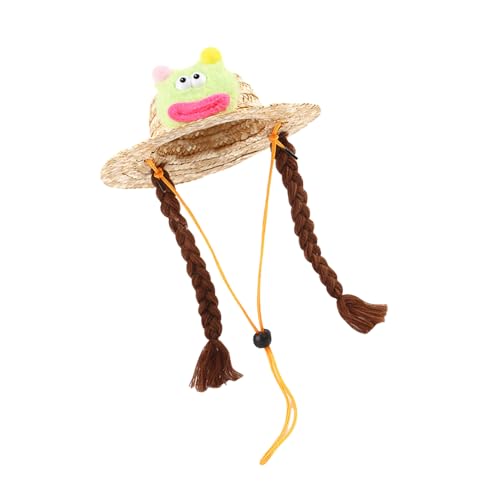 Lily Brown Haustier Outdoor Für Sunbonnet Custume Outfit Teufel Sport Sonnenhut Mit Zöpfen Und Riemen Outfit Für Haustier von Lily Brown