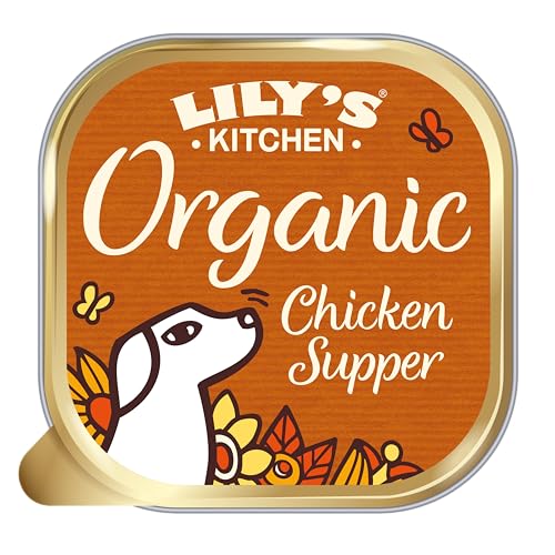 Lily's Kitchen Mit natürlichen Zutaten hergestellt Nassfutter für ausgewachsene Hunde Hundefutter Schale mit Huhn Bio 150g von Lily's Kitchen