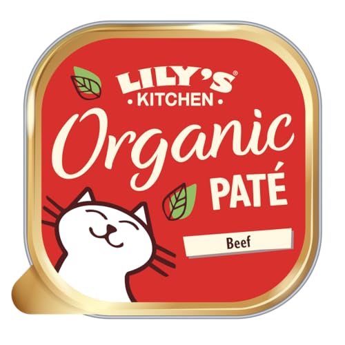 Lily's Kitchen Mit natürlichen Zutaten hergestellt Pastete in der Schale für ausgewachsene Katzen Bio- Rindfleisch Getreidefreie Rezeptur 19 x 85g von Lily's Kitchen