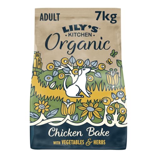 Lily's Kitchen Mit natürlichen Zutaten hergestellt Trockenfutter für ausgewachsene Hunde Hundefutter Bio Huhn-Auflauf Ausgewogene Ernährung 7kg Beutel von Lily's Kitchen