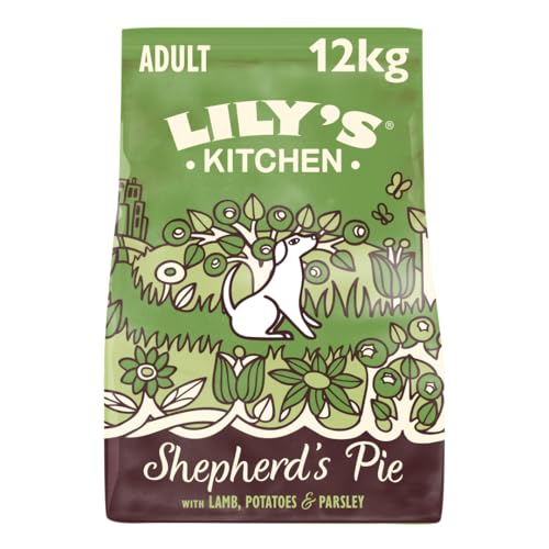 Lily's Kitchen Mit natürlichen Zutaten hergestellt Für ausgewachsene Hunde Trockenfutter Hirtenkuchen Ausgewogene Rezeptur 12kg Beutel von Lily's Kitchen