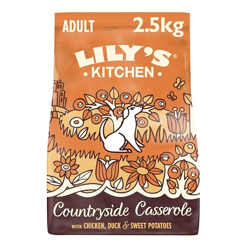 Lily's Kitchen Mit natürlichen Zutaten hergestelltTrockenfutter für ausgewachsene Hunde Huhn & EnteGetreidefreie Rezeptur 2.5kg Beutel von Lily's Kitchen