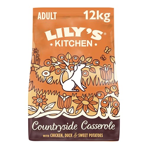 Lily's Kitchen Mit natürlichen Zutaten hergestelltTrockenfutter für ausgewachsene Hunde Huhn & EnteGetreidefreie Rezeptur 12kg Beutel von Lily's Kitchen