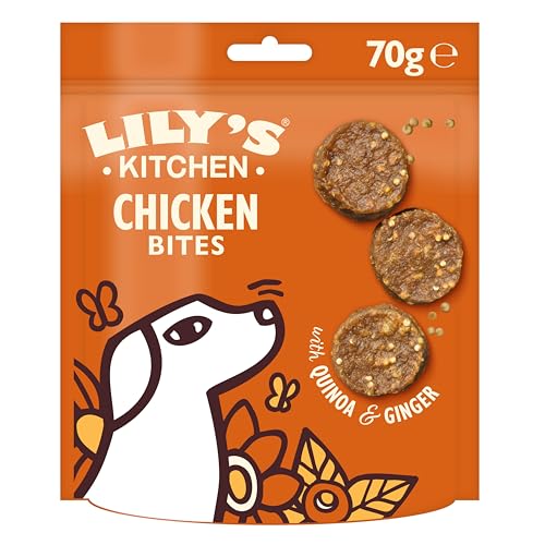 Lily’s Kitchen Mit natürlichen Zutaten hergestellt Leckerli-Packung für ausgewachsene Hunde, Schmatz-Happen für kleine, mittlere, große Hunde 8 x 70 g von Lily's Kitchen