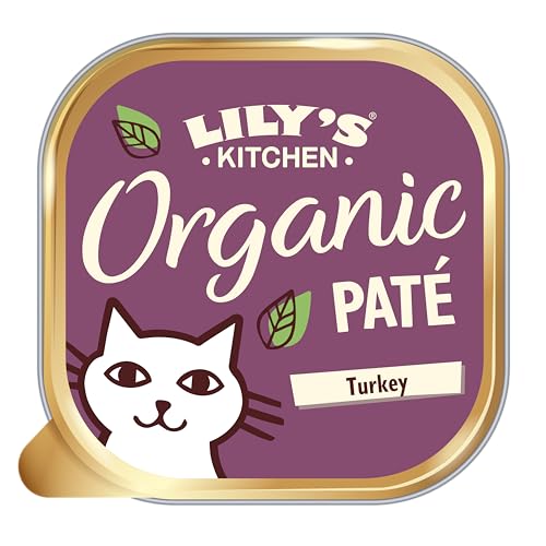 Lily's Kitchen Mit natürlichen Zutaten hergestellt Pastete in der Schale für ausgewachsene Katzen Bio- Truthahn Getreidefreie Rezeptur 19 x 85g von Lily's Kitchen