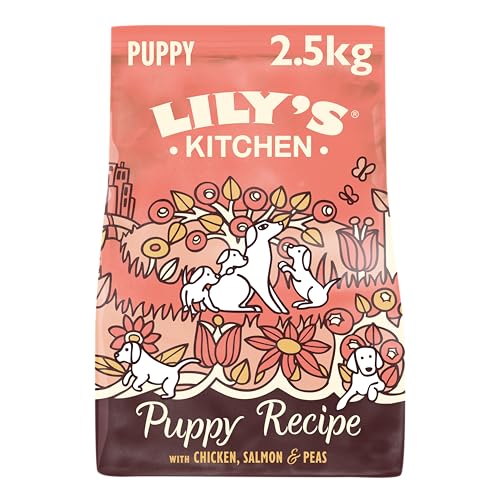 Lily's Kitchen Mit natürlichen Zutaten hergestellt Trockenfutter für Welpen, Lachs & Erbsen Getreidefreie Rezeptur 2.5kg Beutel von Lily's Kitchen