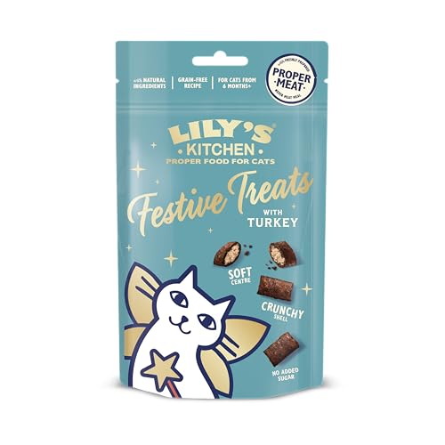 Lily's Kitchen Truthahn-Kissen mit Katzenmotiv, 10 x 60 g von Lily's Kitchen