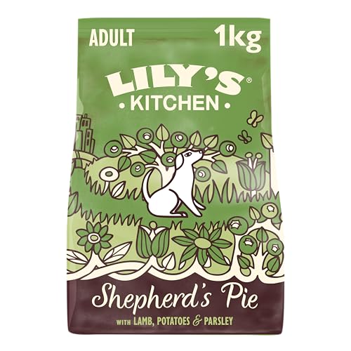 Lily's Kitchen Mit natürlichen Zutaten hergestellt Für ausgewachsene Hunde Trockenfutter Hirtenkuchen Ausgewogene Rezeptur (1kg Beutel) von Lily's Kitchen