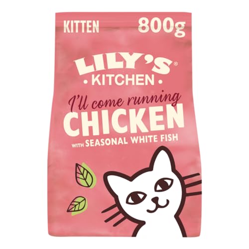 Lily's Kitchen Natürliches Kitten Trockenfutter Katzenfutter Huhn & Weißfisch (4 x 800g) von Lily's Kitchen