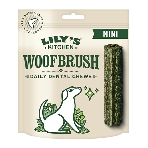 Lily's Kitchen Woofbrush Natürliche Leckerlis für ausgewachsene Hunde Zahnpflege-Kausnack - Mini Hund (7 x 130g) von Lily's Kitchen