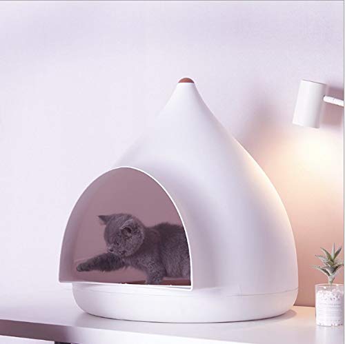 Lily&her friends – Creatives weißes Haustier Warmes Haus Katze Höhle Welpen Nest Doghouse Hundehütte für kleine Tiere Hundebett Spinnen Design Modern Nest Japanischer Stil Yurt von Lily&her friends