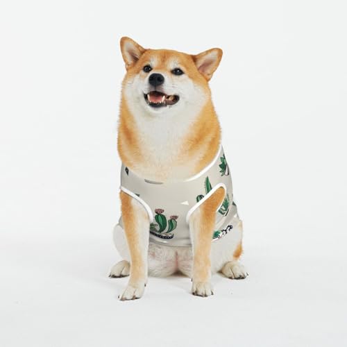 Grüner Kaktus Kleine Hundekleidung Haustier Tank Top Weiche Baumwolle Ärmellos Weste Shirt für Welpen und Katzen von LimPac