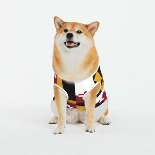 Maryland State Flag Tanktop für kleine Hunde, weiche Baumwolle, ärmellos, für Welpen und Katzen von LimPac