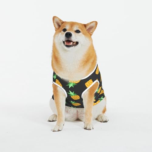 Pineapple Kleine Hundekleidung Haustier Tank Top Weiche Baumwolle Ärmellos Weste Shirt für Welpen und Katzen von LimPac