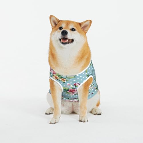 Rose Flowers Kleine Hundekleidung Haustier Tank Top Weiche Baumwolle Ärmellos Weste Shirt für Welpen und Katzen von LimPac