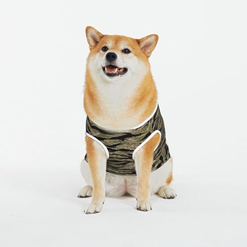 Tiger Stripe Camo Print Baumwolle Kleine Hunde Kleidung Weiche Ärmellose Haustier Weste Shirts für Welpen und Katzen von LimPac