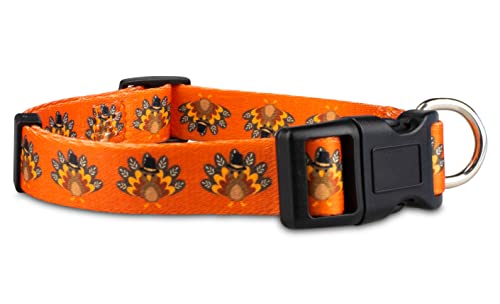 Limeloot Thanksgiving-Hundehalsband, verstellbares Herbst-Hundehalsband in den Größen S, M und L, Urlaubshalsband für Hündinnen und Rüden, Türkei, Größe M von Limeloot