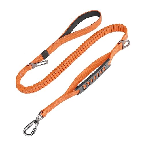 Multifunktionales Auto Sicherheitsgurt Einziehbares Zugseil Nylon Reflektierende Seidenband Traktionsseil Puffer Traktionsseil Auto Schnalle, Sicherere Reise 2.5CM×116CM-175cm Orange Farbe von Limin