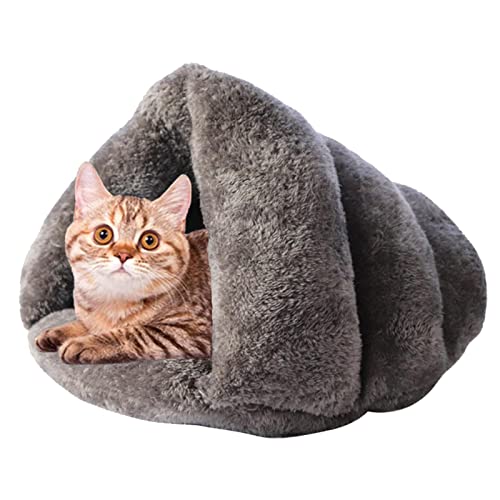 Limitoll Betthöhle für Katzen, wärmendes Katzenbett für Indoor-Katzen, Katzenzelt, wärmendes Schlafbett, Winter, Haustiere, Welpen, Innenbereich, dreieckiges Nest für Hunde, Katzen, Haustiere von Limitoll