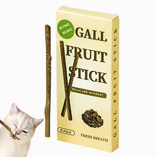 Limitoll Cat Silvervine Sticks, 6 Catmint Silvervine Blend Cat Chew Toys cat chew Sticks, Cat Chews Catnip Sticks Teeth Cleaning Cat Sticks for Cats of All Ages von Limitoll