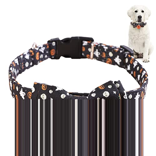 Limitoll Halloween-Hund Krawatte - Bequemes Halloween Hundefliegenhalsband mit Fliegenglocke,Hundehalsband Fliege Haustierkostü für kleine mittelgroße Hunde Haustiere von Limitoll